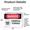 Signmission Chemical Storage Danger Sign, Vinyl Decal, 14in W x 10in L, 2PK OS-2PACK-DS-D-1014-L-1723 - alternate 3